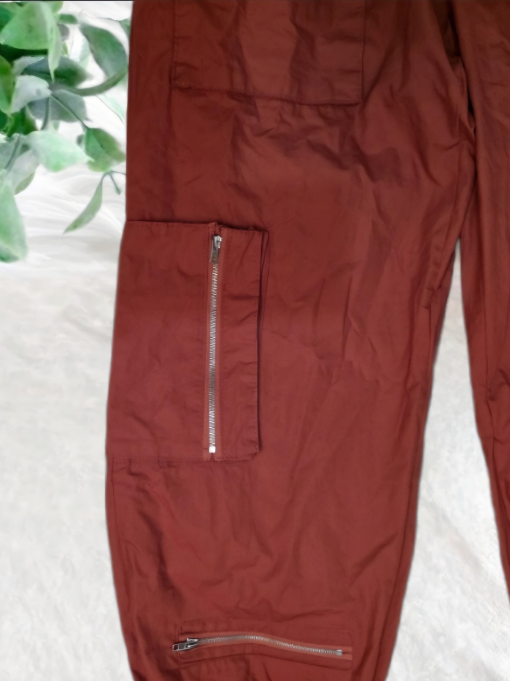 Y2K Rachel Paige Gorcore Utility Cargo Jogger Parachute Pant In Rust - Picture 7 of 10